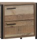 Mascot 2 Drawers Particle Board Bedside Table Night Stand In Oak Colour